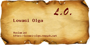 Lovasi Olga névjegykártya